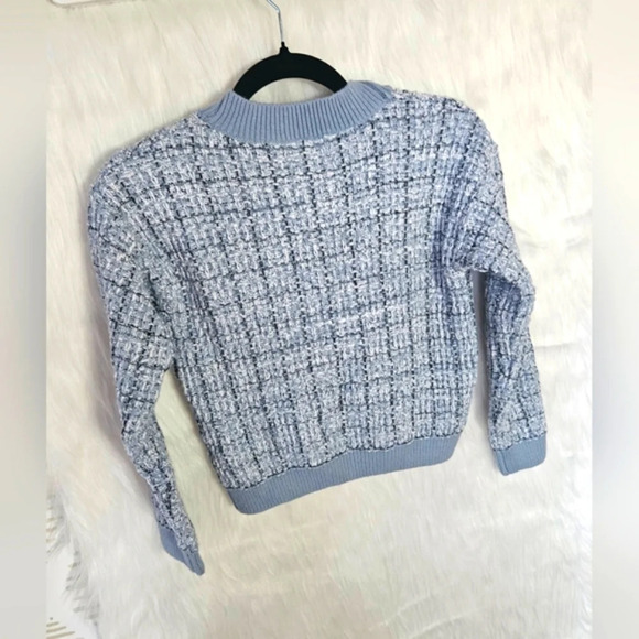 Jessica Simpson Classic Cropped Knit Romance Cardigan - Picture 4 of 6